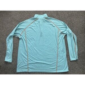 Orvis Pullover Mens 2XL Blue 1/4 Zip Long Sleeve Performance Outdoor Hiking